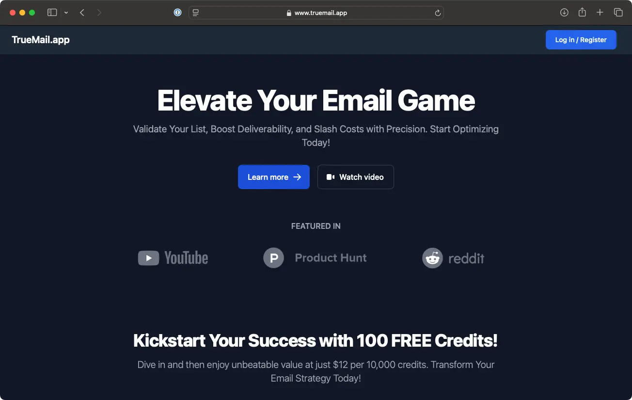 TrueMail Dashboard